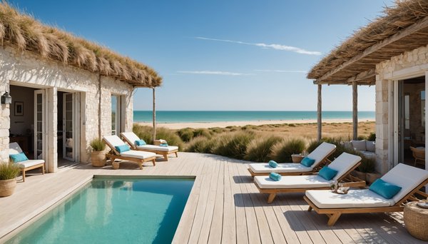 Quelles sont les caractéristiques du plus bel hôtel de l'île de Ré proche de la mer pour des vacances mer bleu ?